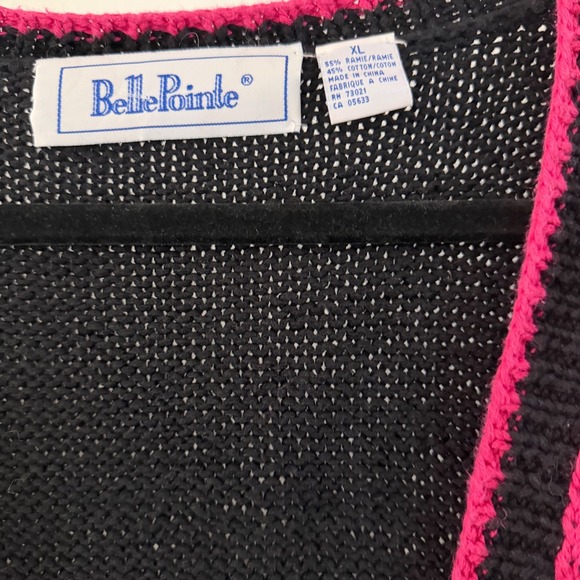 Vintage Belle Pointe Women's XL Dog Puppy Patchwork Knit Cardigan Sweater - Picture 4 of 6